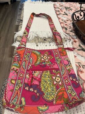 Vera Bradley Pink & Orange Floral Paisley Quilted Crossbody
